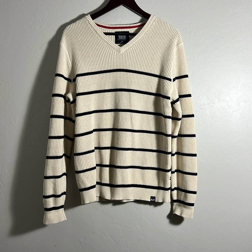 Nautica Jeans Co Stripped Pullover - Mens M